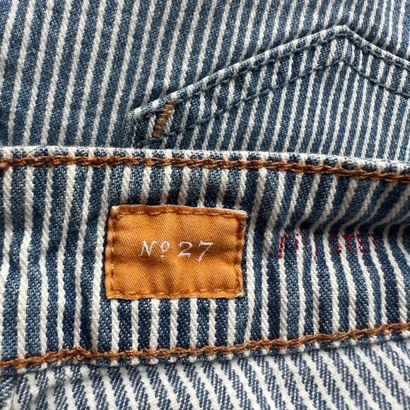Anthropologie Pilcro & the Letterpress Blue & White Striped Denim Pants Sz 27 - Picture 4 of 6